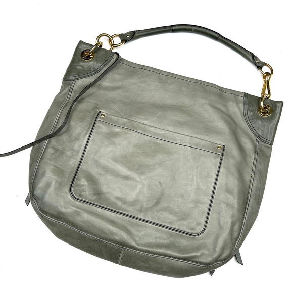 Coach | Vintage 2000s Y2K Large Grey Hobo Genuine Leather - Picture 2 of 8